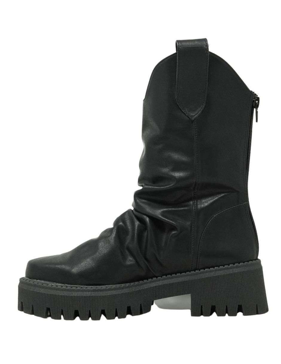 Bota arriba del tobillo Track de piel para mujer 2