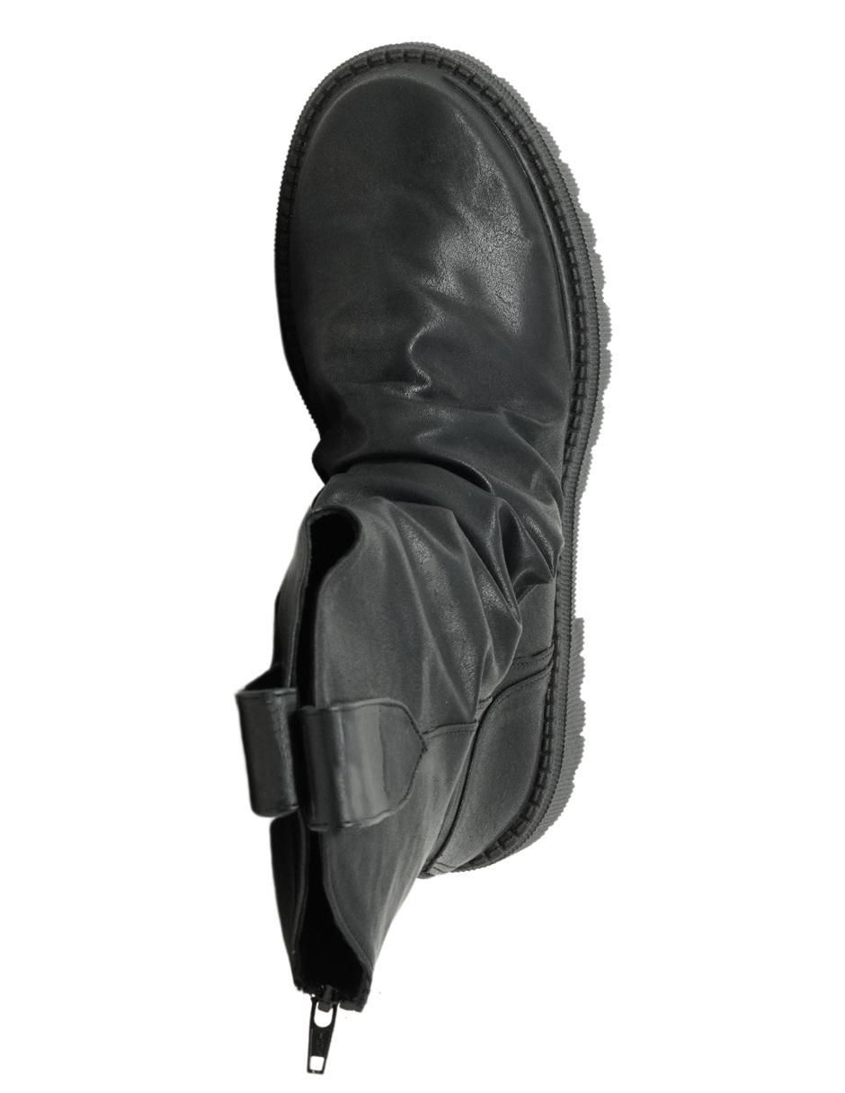 Bota arriba del tobillo Track de piel para mujer 3
