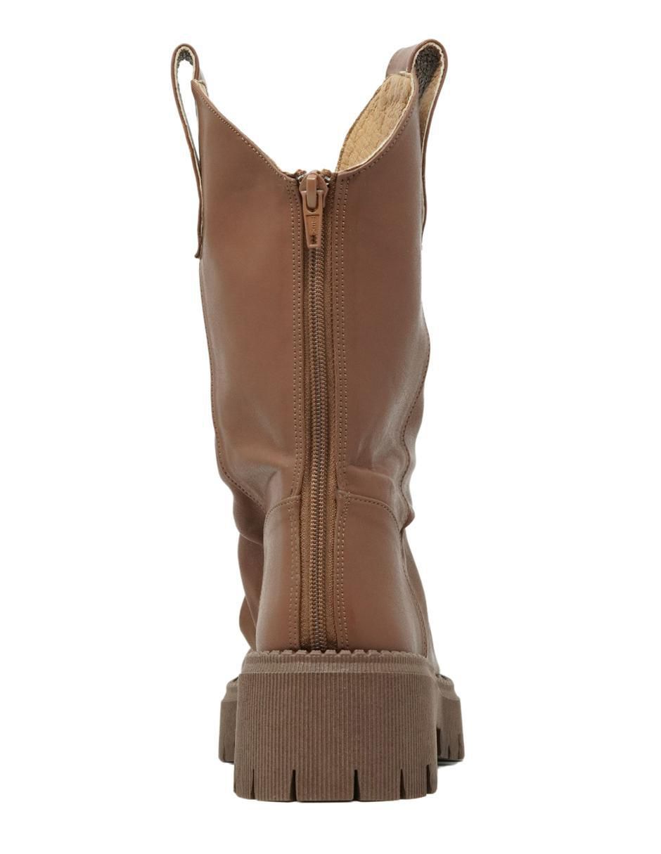 Bota arriba del tobillo Track de piel para mujer 3