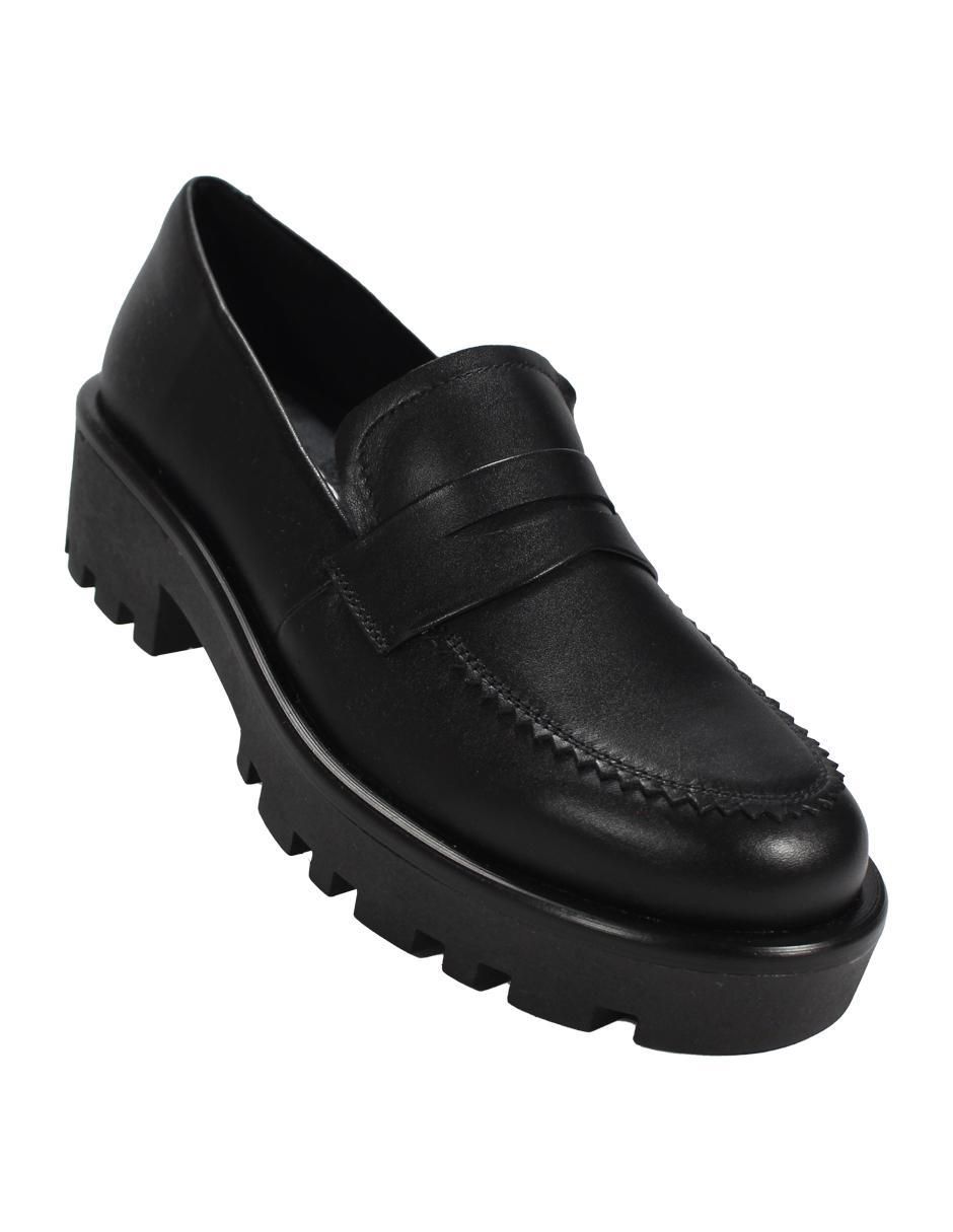 Mocasín de piel para mujer