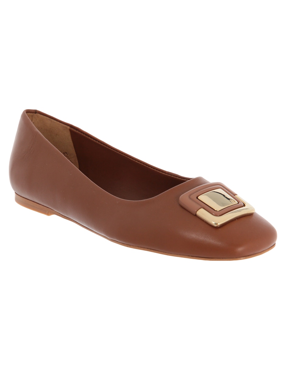 Balerina de piel para mujer