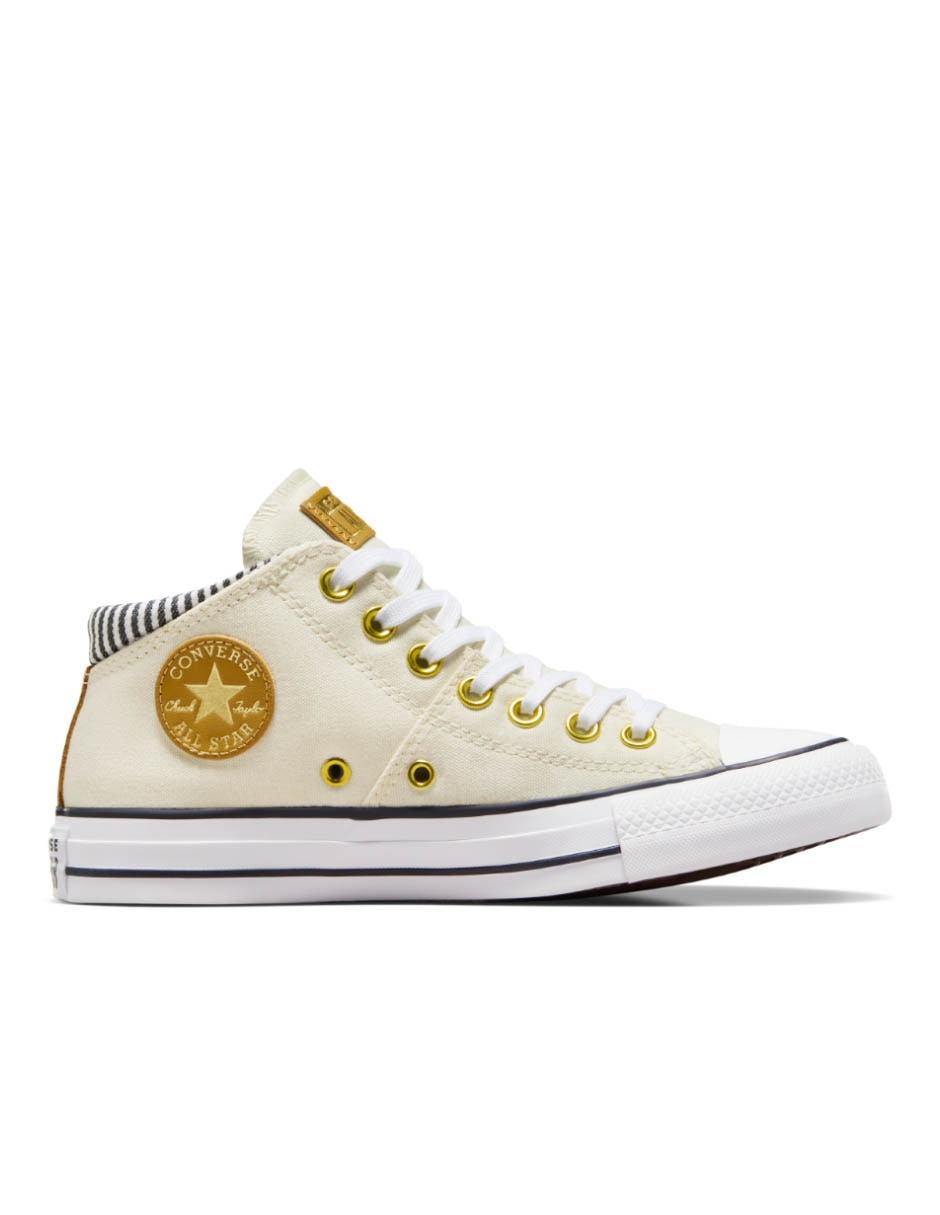 Gold and white converse best sale