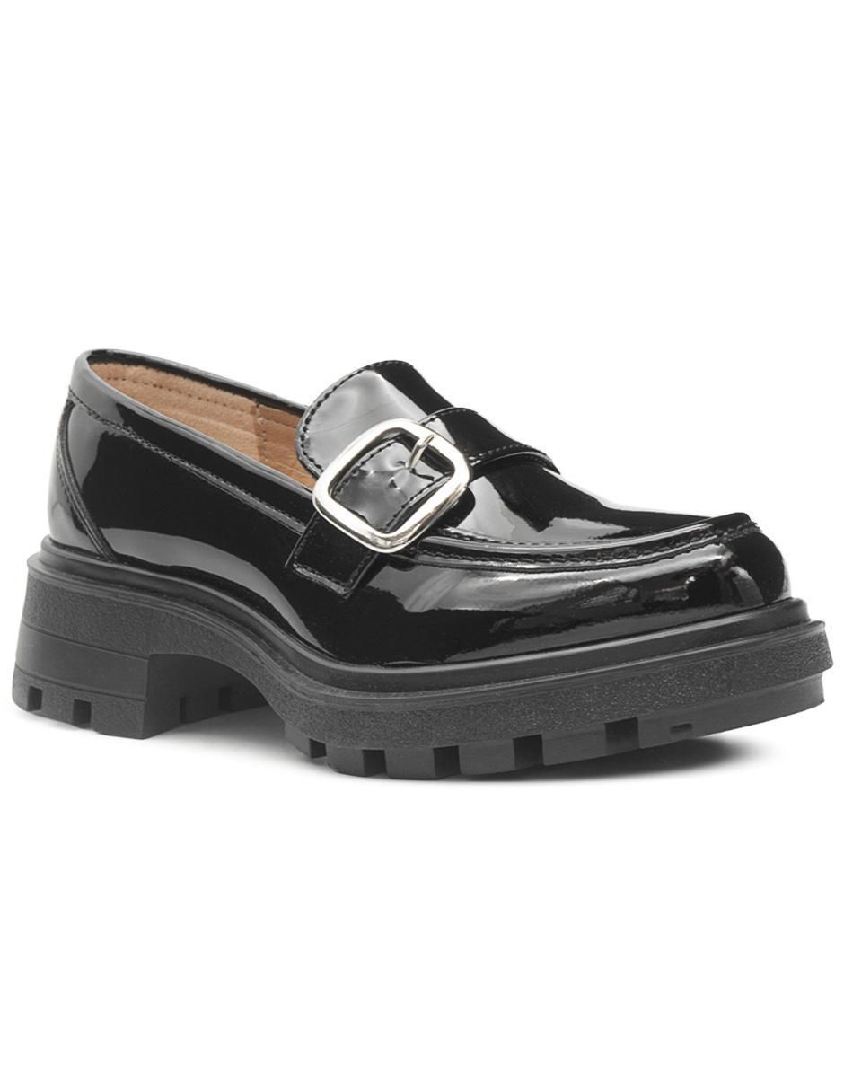 Mocasín Chunky de charol para mujer Mocasín Chunky de charol para mujer