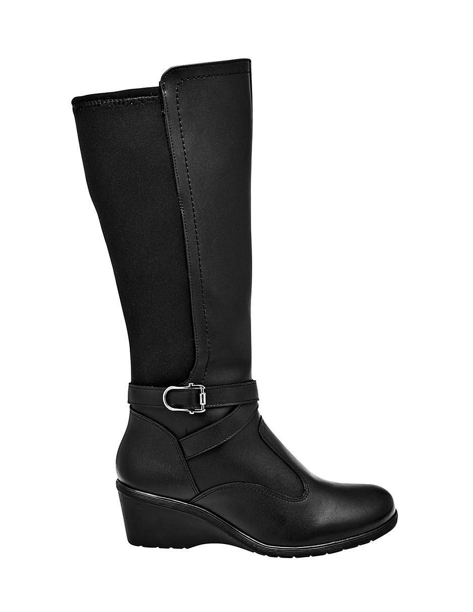 Bota abajo de la rodilla de piel para mujer