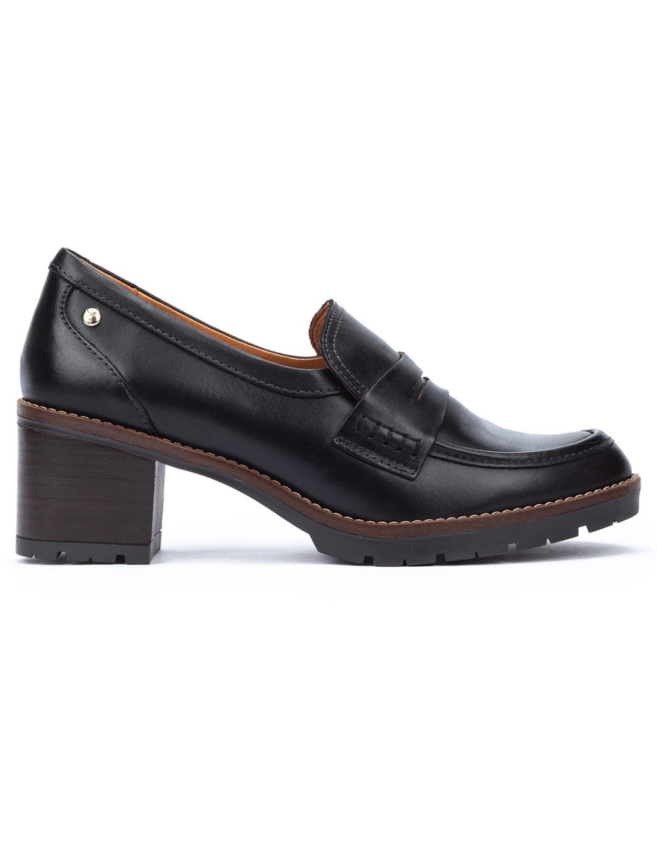 Mocasín de piel para mujer
