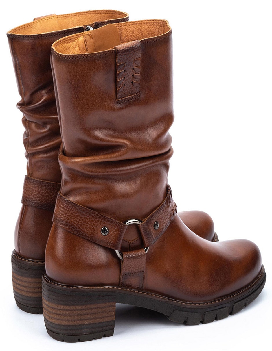 Bota media pierna de piel para mujer 3