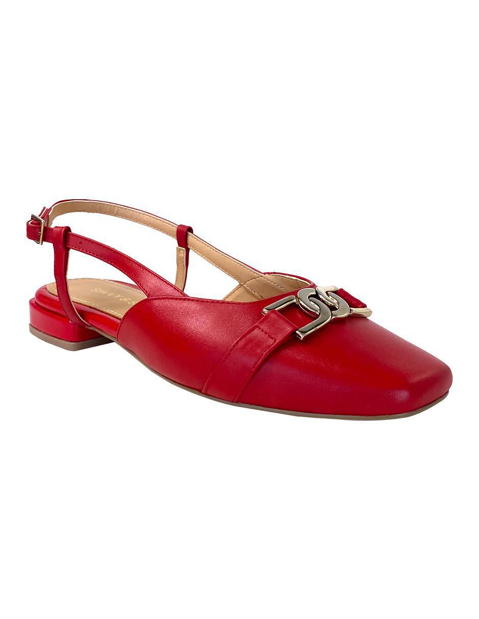 Balerina de piel para mujer