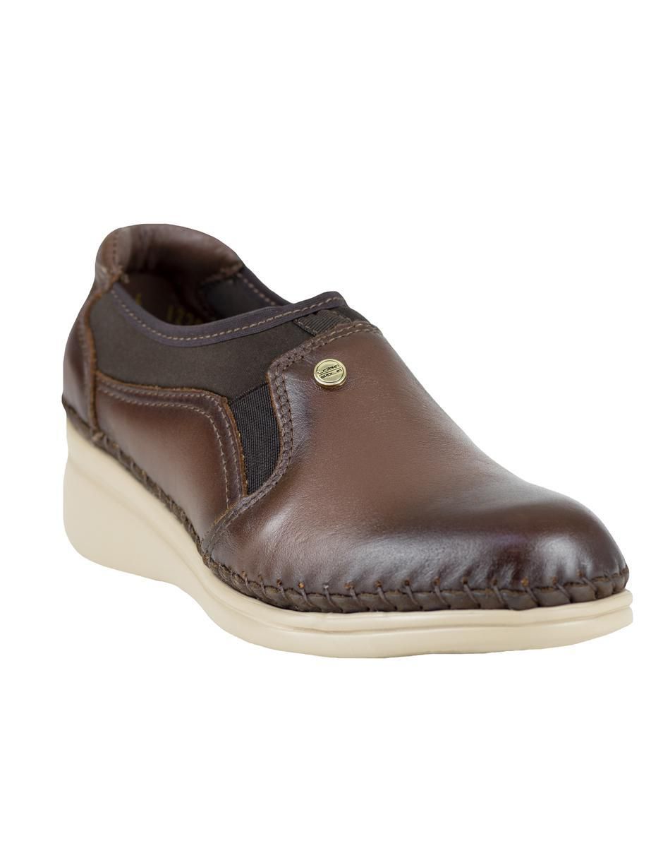 Mocasín de piel para mujer