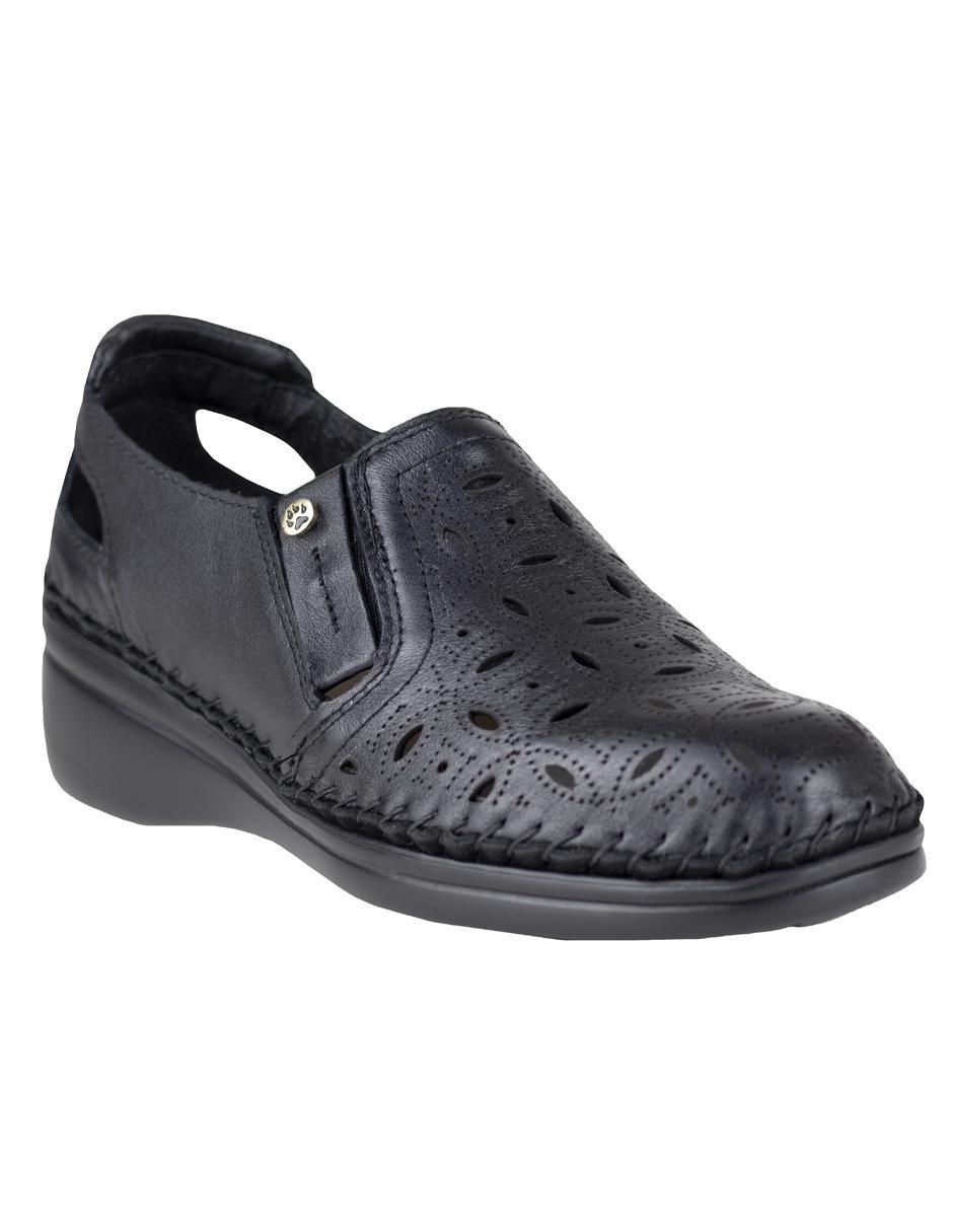 Mocasín de piel para mujer