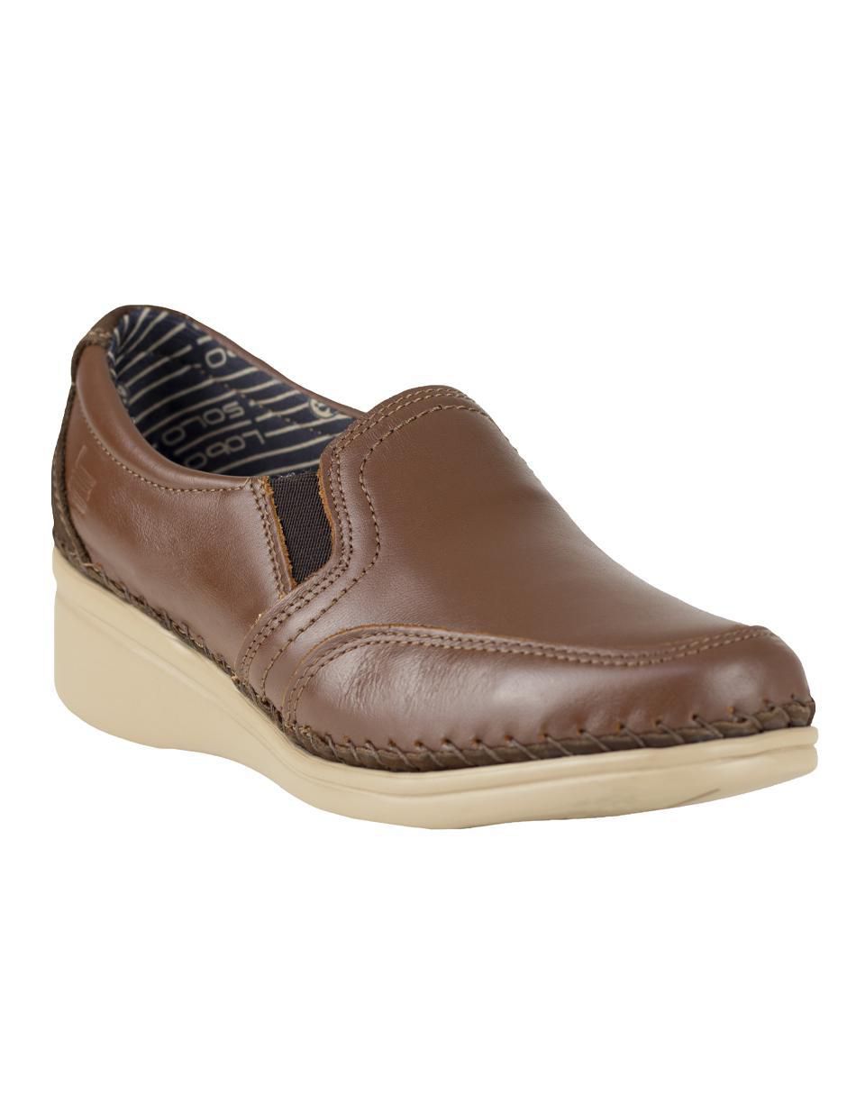 Mocasín de piel para mujer