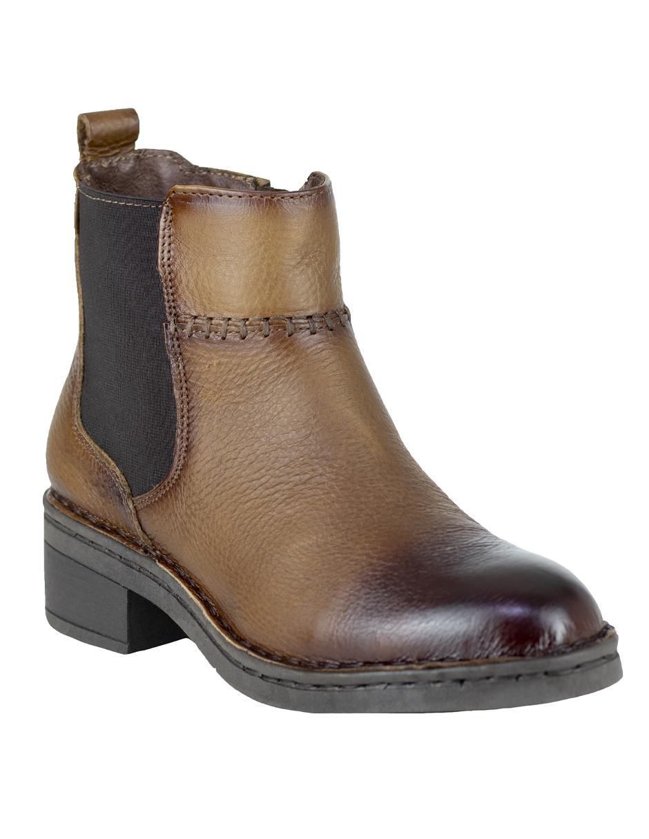 Bota arriba del tobillo de piel para mujer