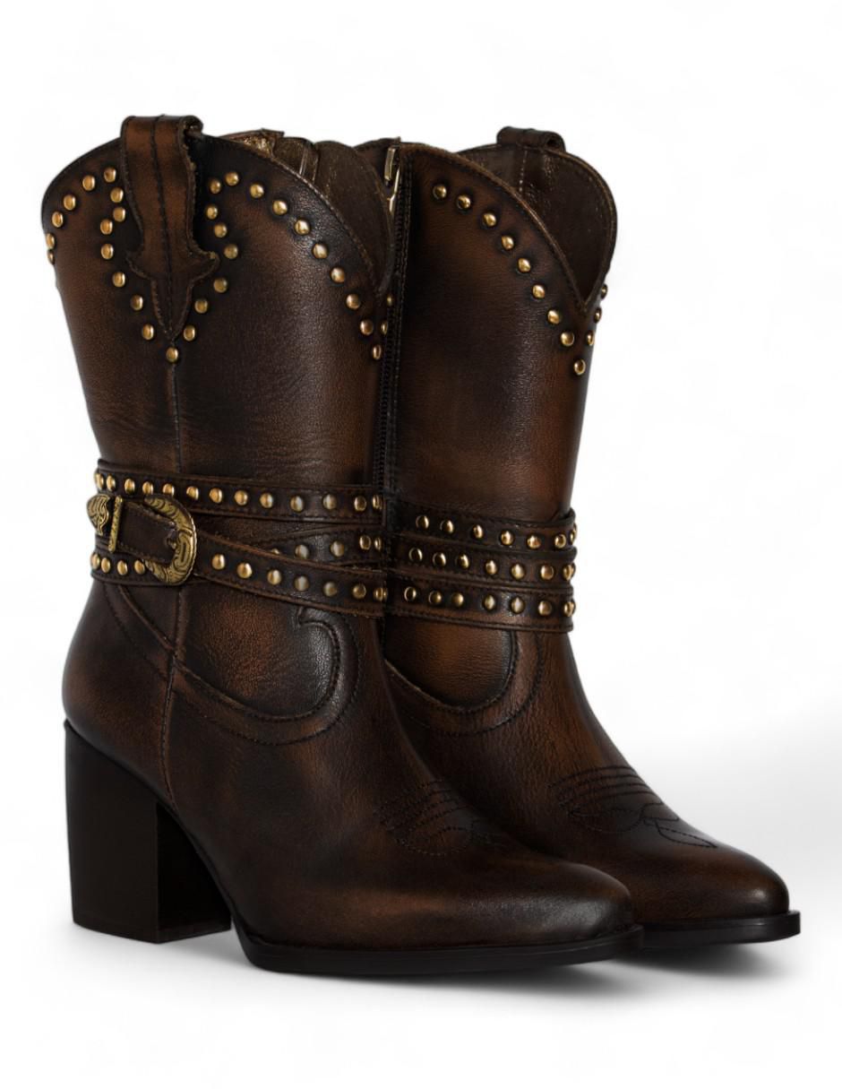 Bota cowboy abajo de la rodilla lyard primavera-verano "de" piel bovino "para mujer"
