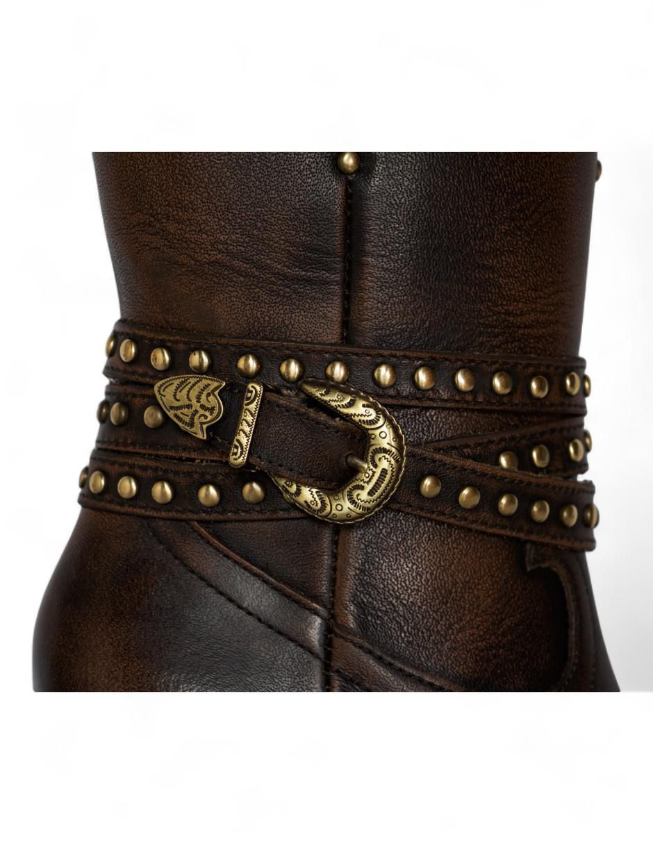 Bota cowboy abajo de la rodilla lyard primavera-verano "de" piel bovino "para mujer"