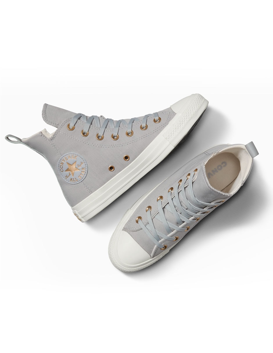 Grey suede and rose gold converse best sale