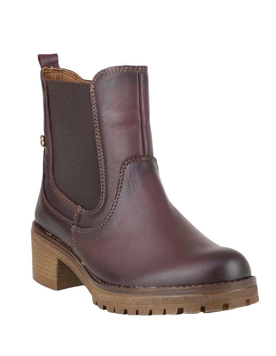 Bota arriba del tobillo de piel para mujer