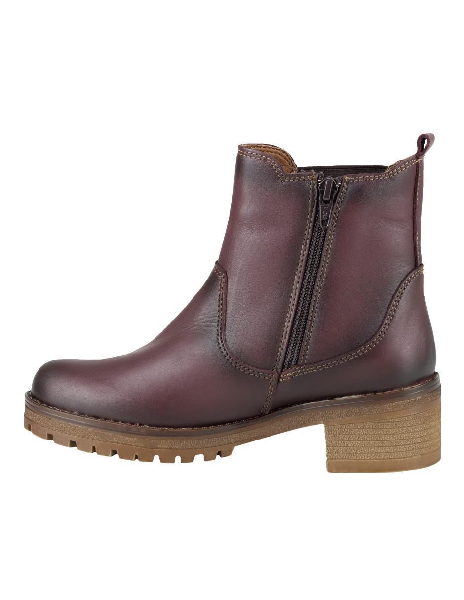 Bota arriba del tobillo de piel para mujer 3