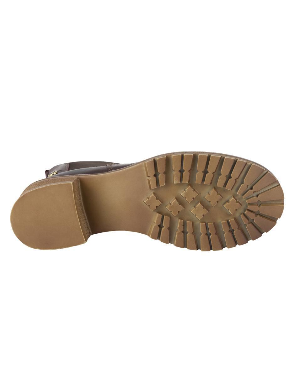Bota arriba del tobillo de piel para mujer 4