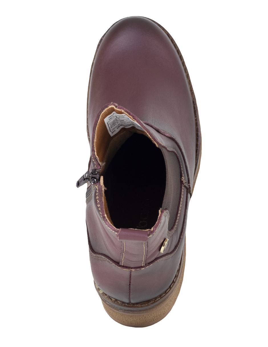 Bota arriba del tobillo de piel para mujer 6
