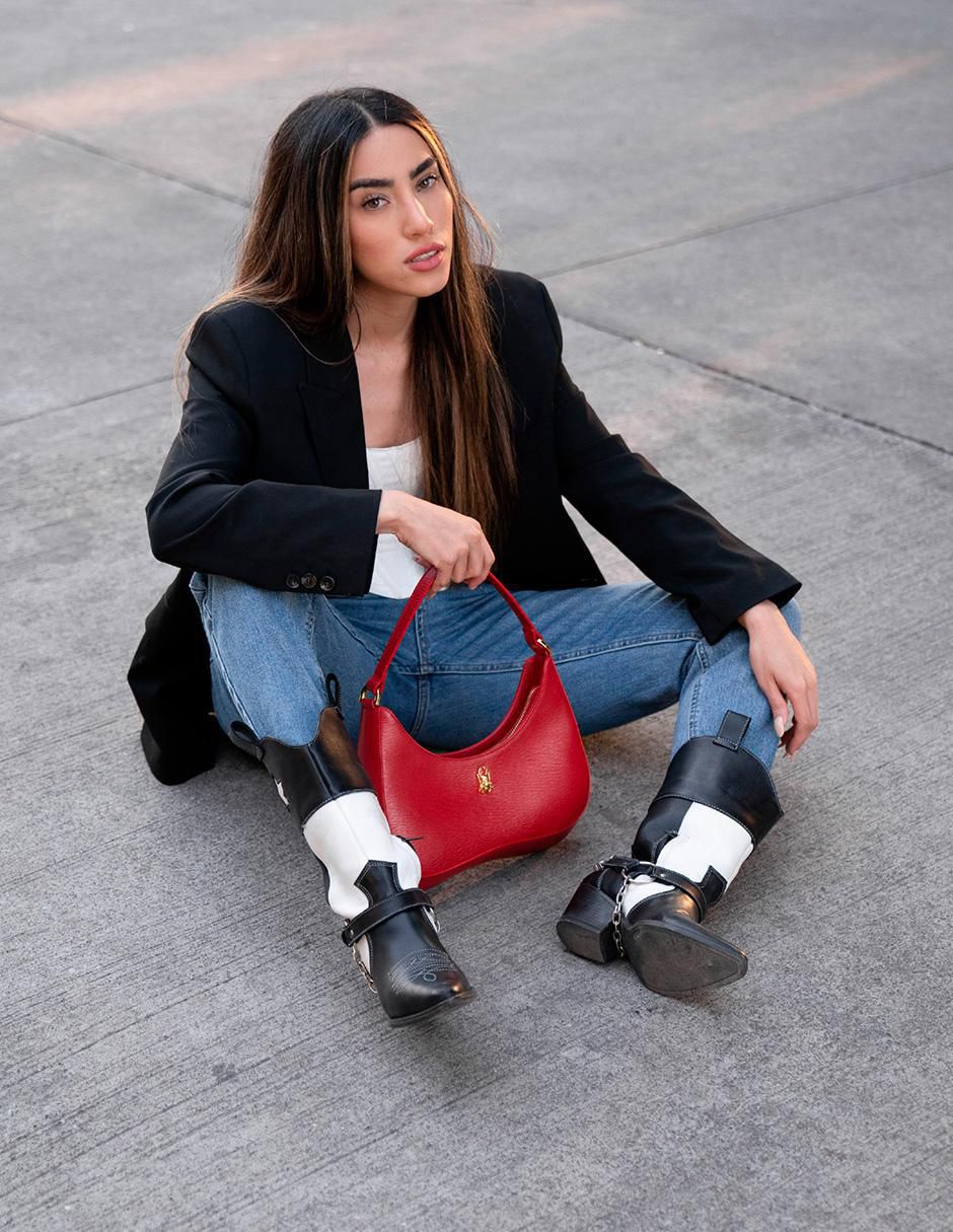 Bota abajo de la rodilla de piel para mujer 8