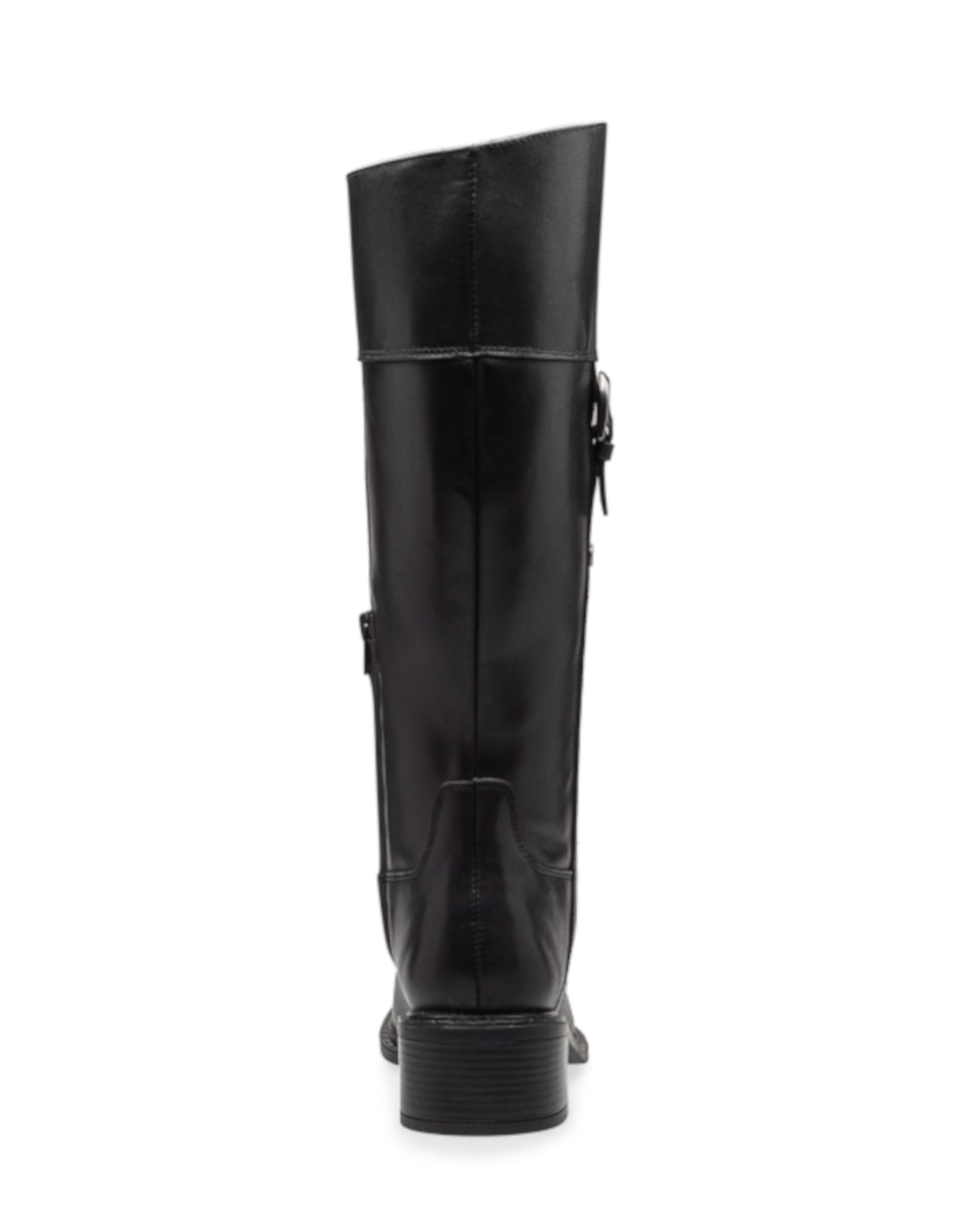 Bota abajo de la rodilla de piel para mujer 4