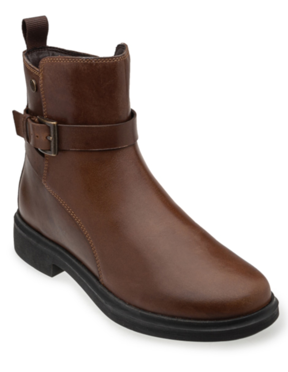 Bota arriba del tobillo de piel para mujer 2