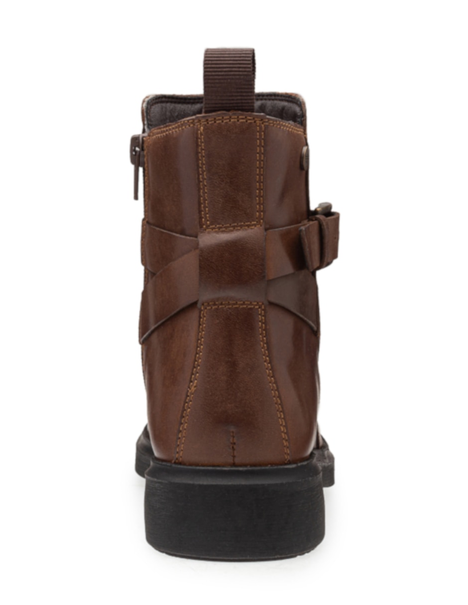 Bota arriba del tobillo de piel para mujer 4