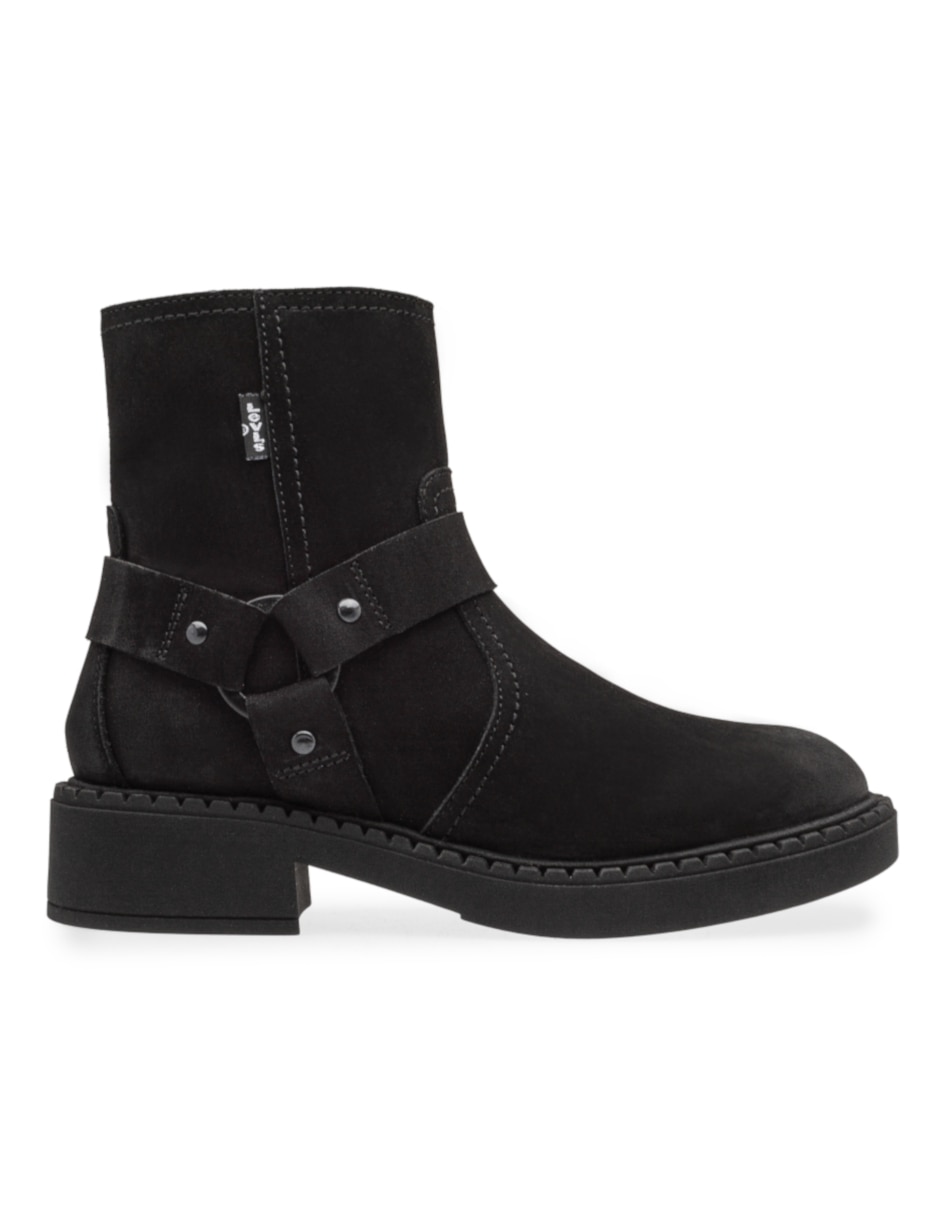 Bota arriba del tobillo de piel para mujer Bota arriba del tobillo de piel para mujer