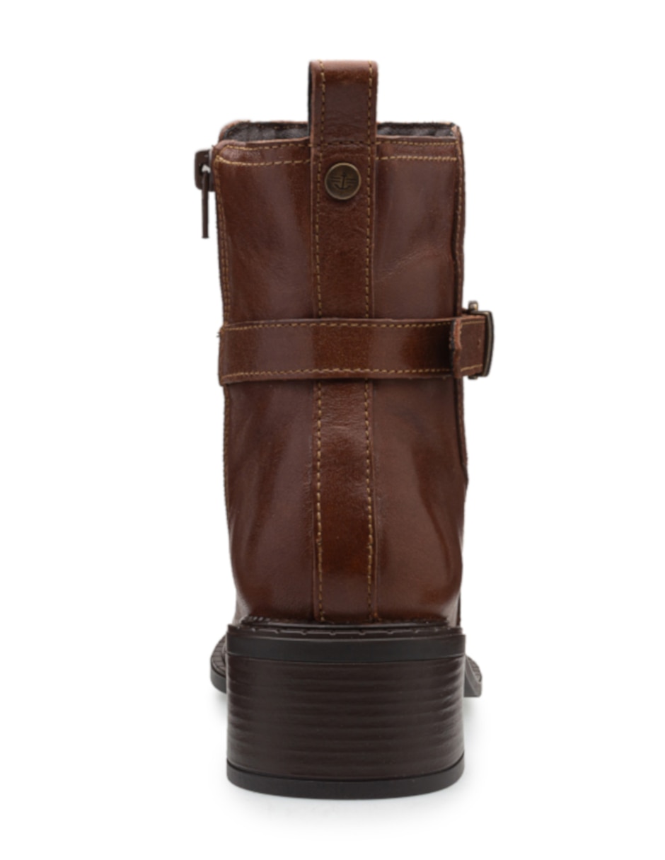 Bota arriba del tobillo de piel para mujer 4