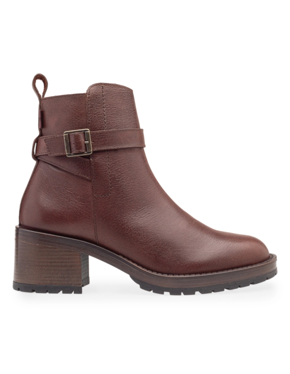 Bota arriba del tobillo de piel para mujer Bota arriba del tobillo de piel para mujer