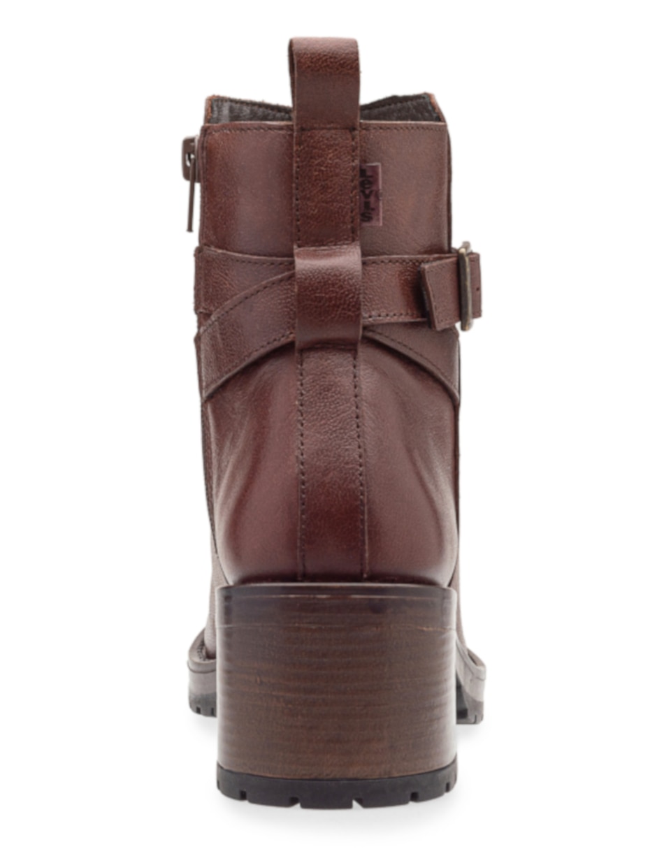 Bota arriba del tobillo de piel para mujer 4