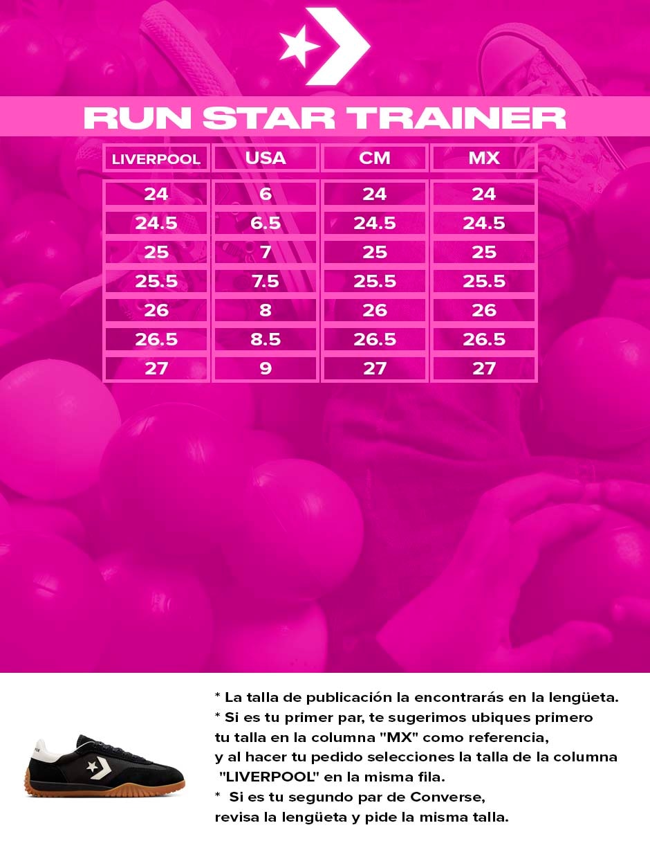Tenis Run Star Trainer Ox Black/Egret/Honey para mujer 10