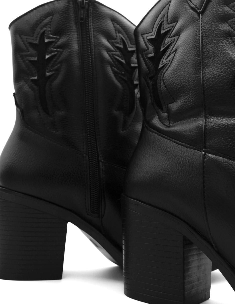 Bota arriba del tobillo de piel para mujer 7