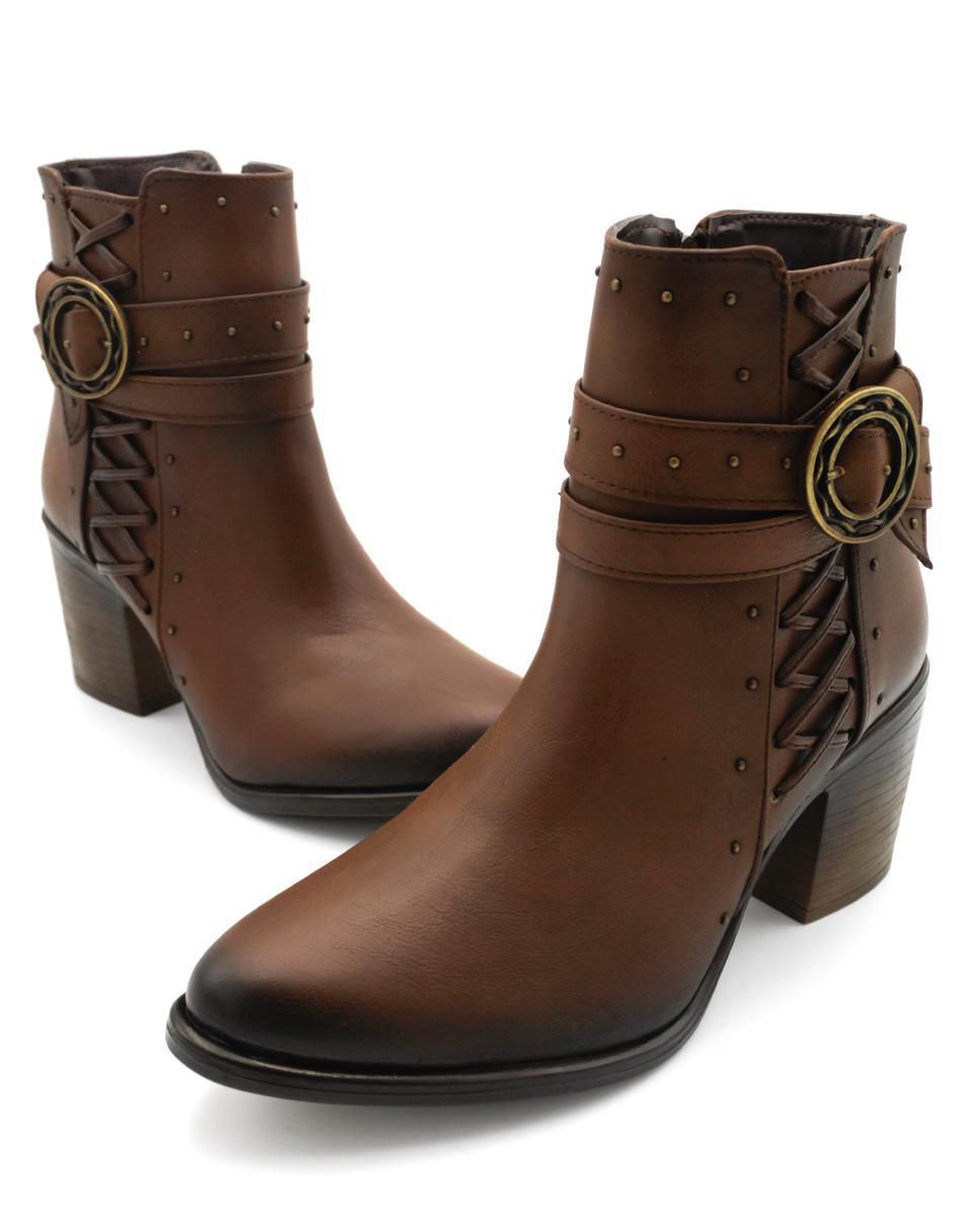 Bota arriba del tobillo de piel para mujer 6