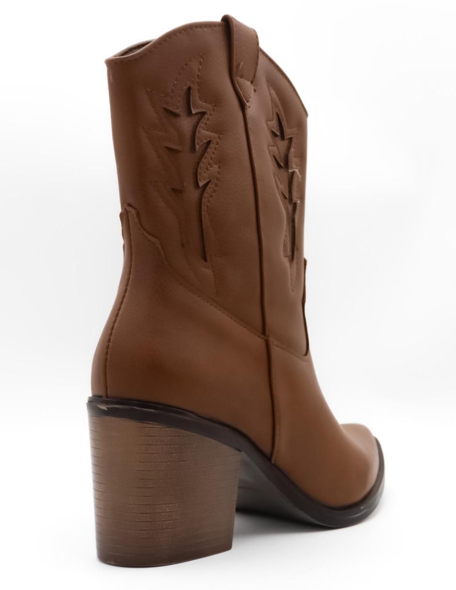 Bota arriba del tobillo de piel para mujer 5