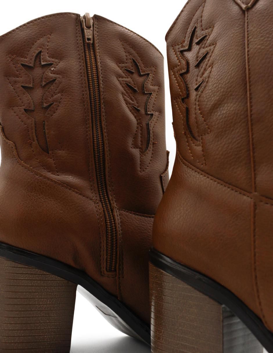Bota arriba del tobillo de piel para mujer 7