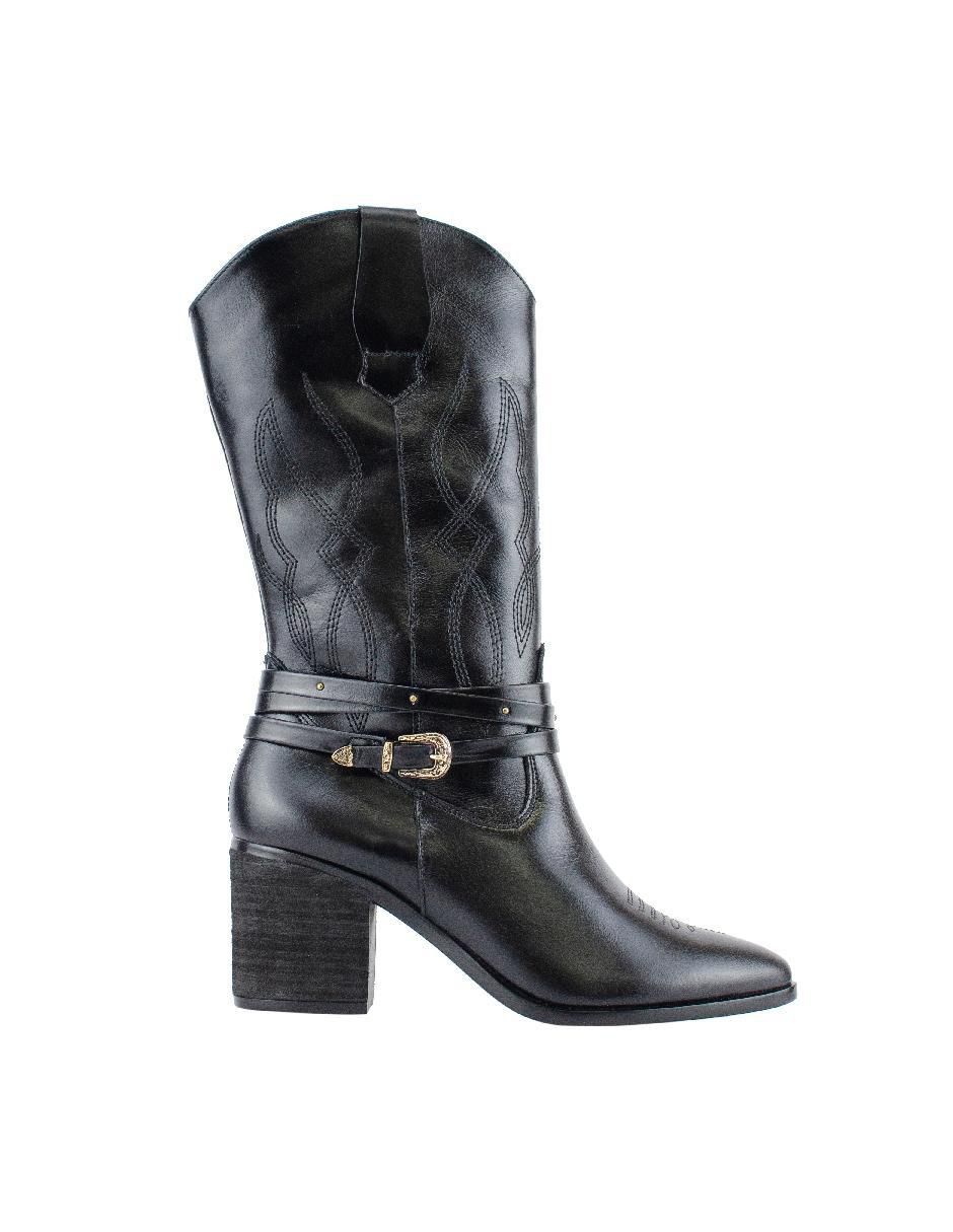 Bota arriba del tobillo de piel para mujer 2
