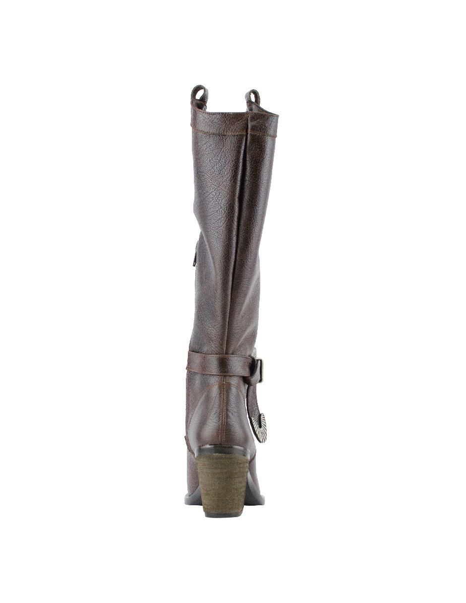 Bota abajo de la rodilla de piel para mujer 3