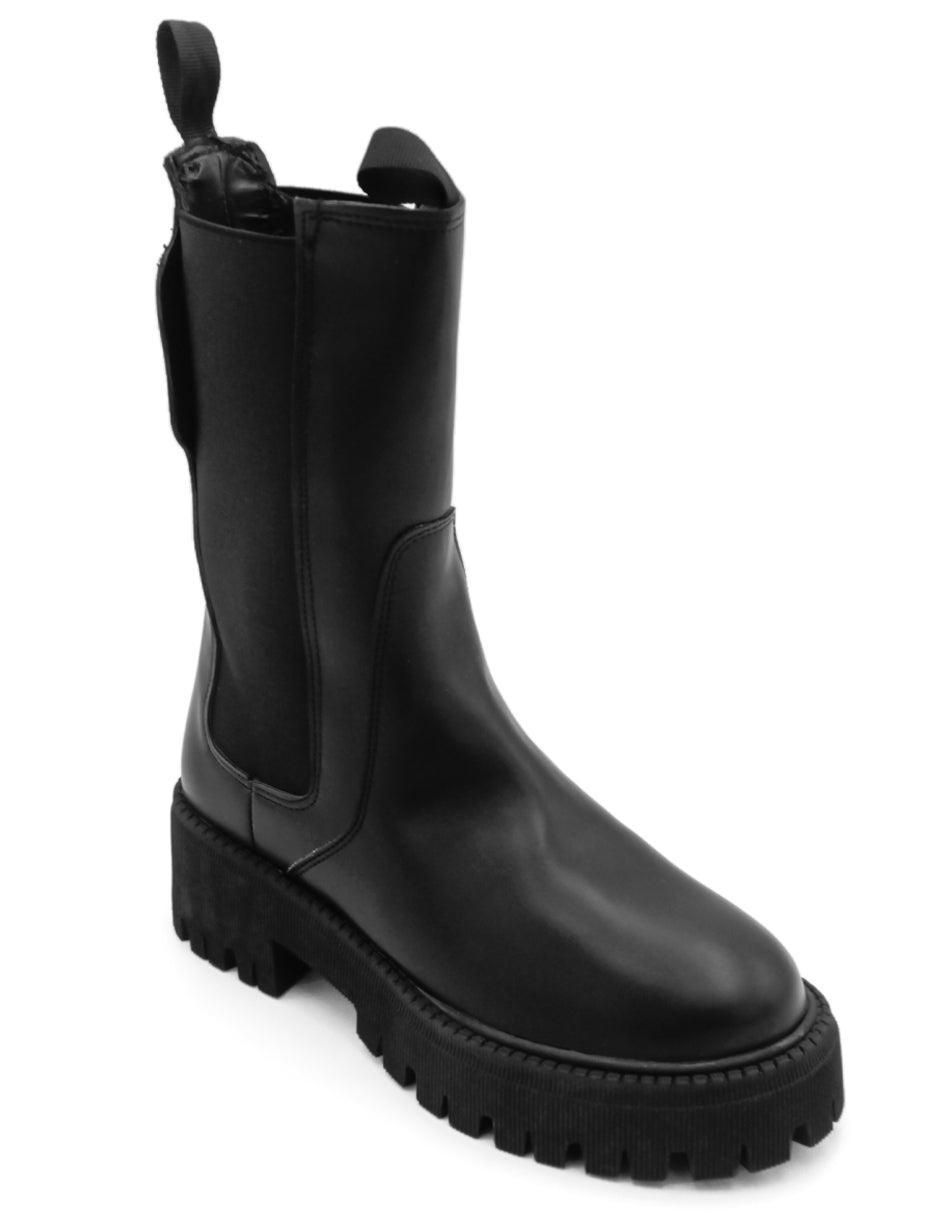 Bota media pierna de piel para mujer Bota media pierna de piel para mujer