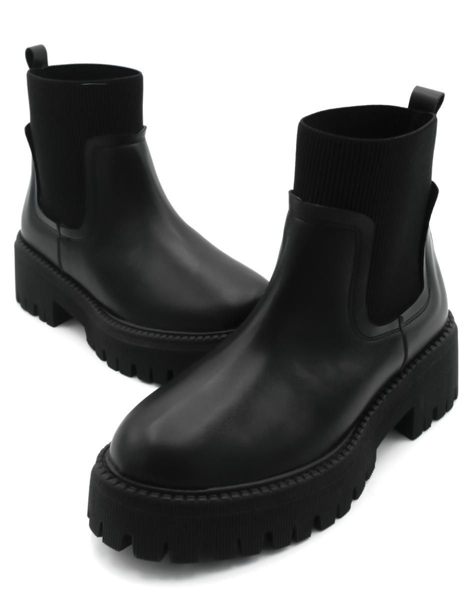 Bota arriba del tobillo de piel para mujer 4