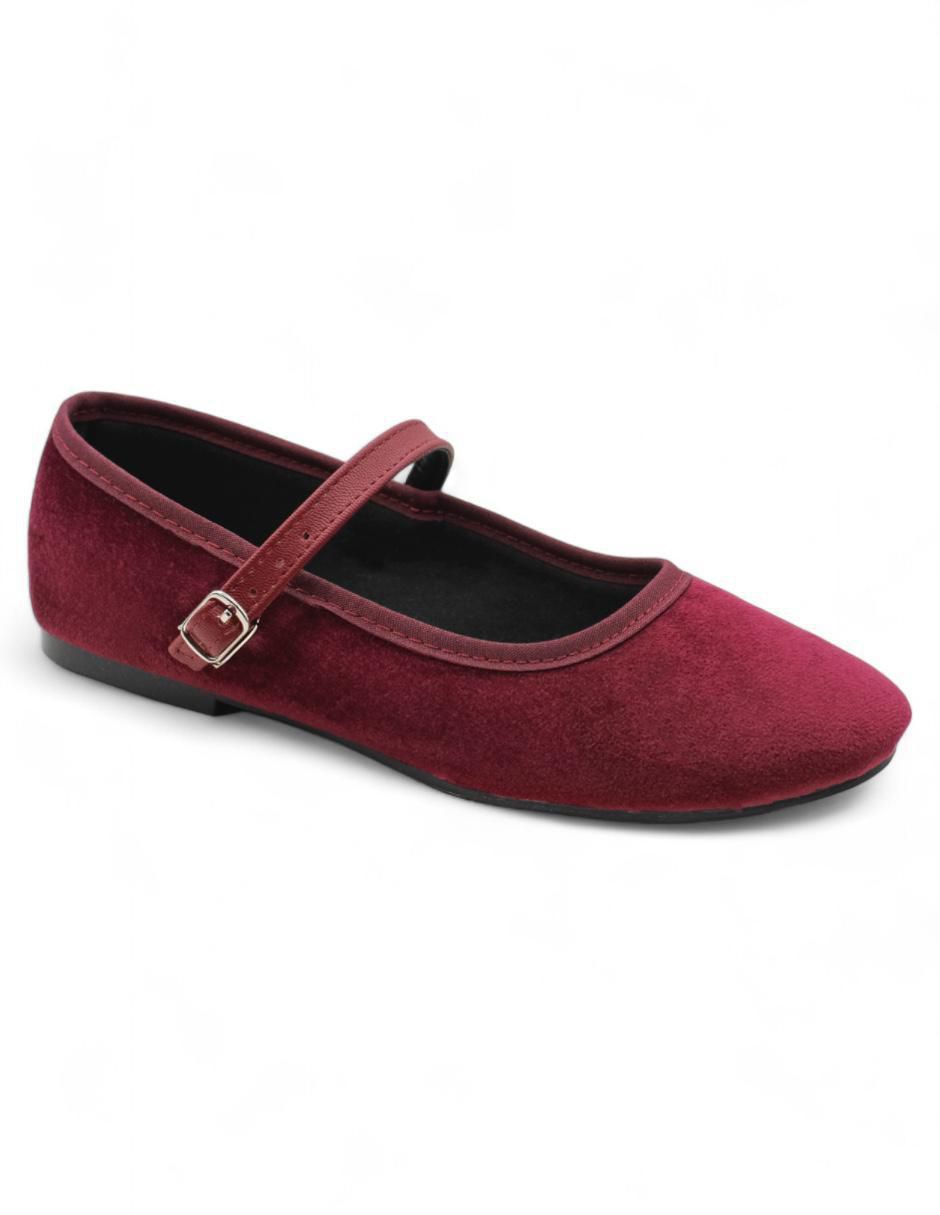 Balerina de gamuza para mujer
