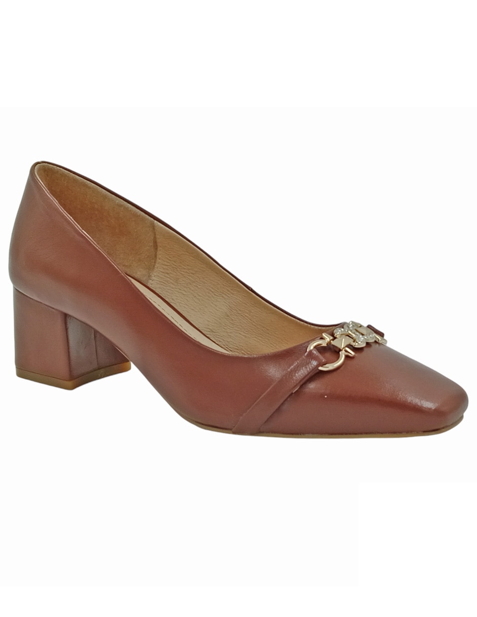 Zapatilla de piel