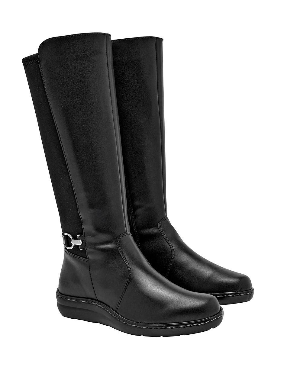 Bota abajo de la rodilla de piel para mujer 2