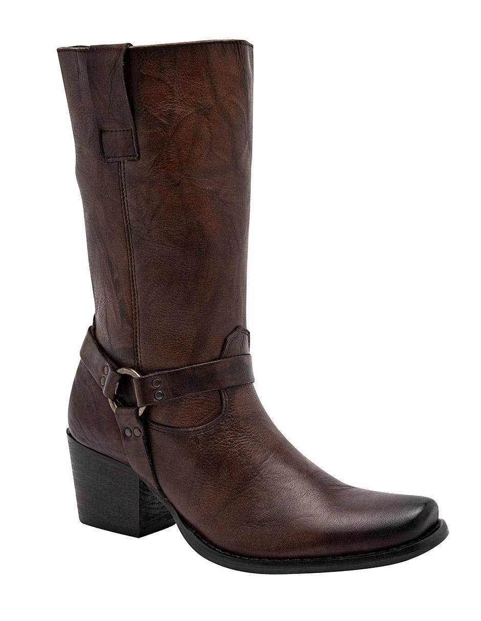 Bota arriba del tobillo de piel para mujer 1
