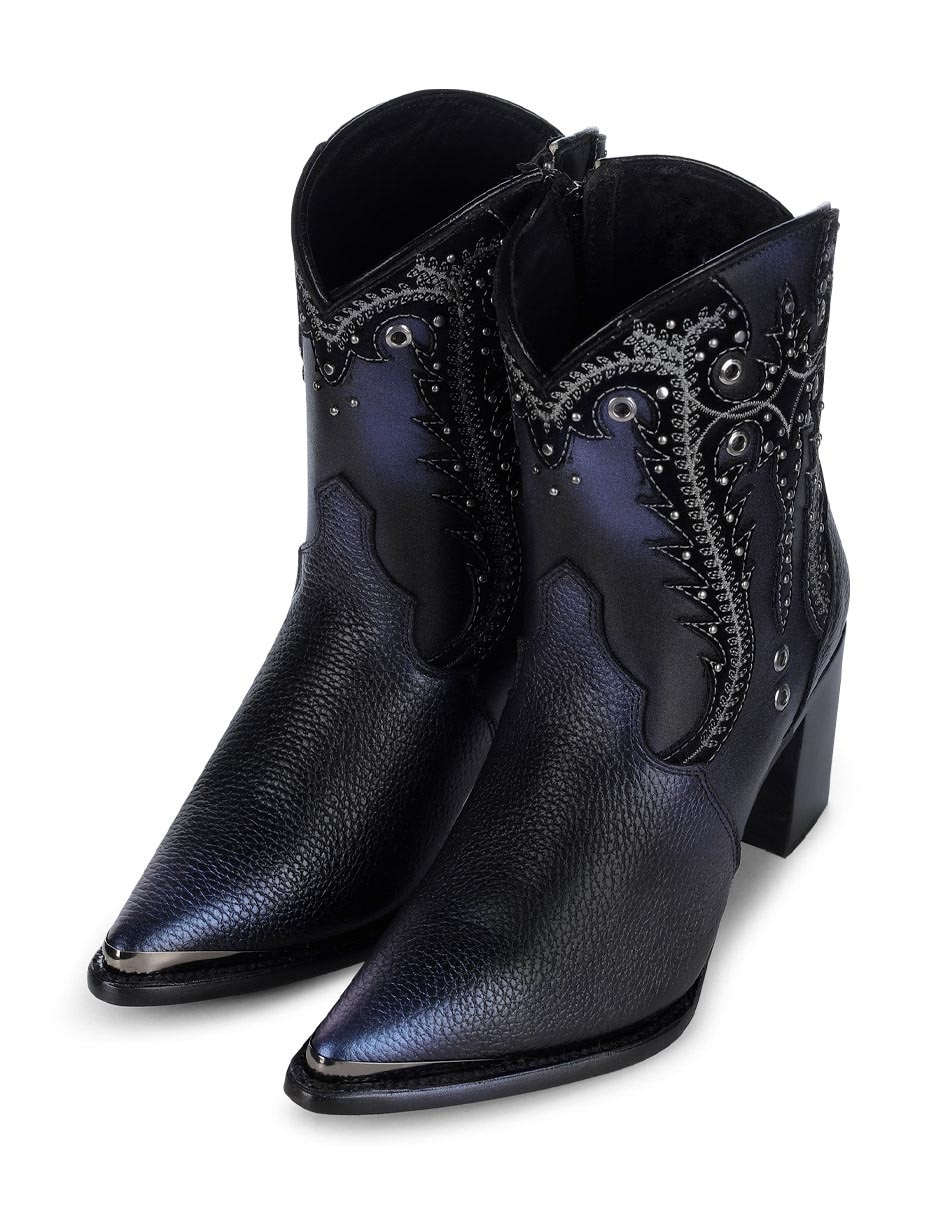 Bota arriba del tobillo de piel para mujer 6