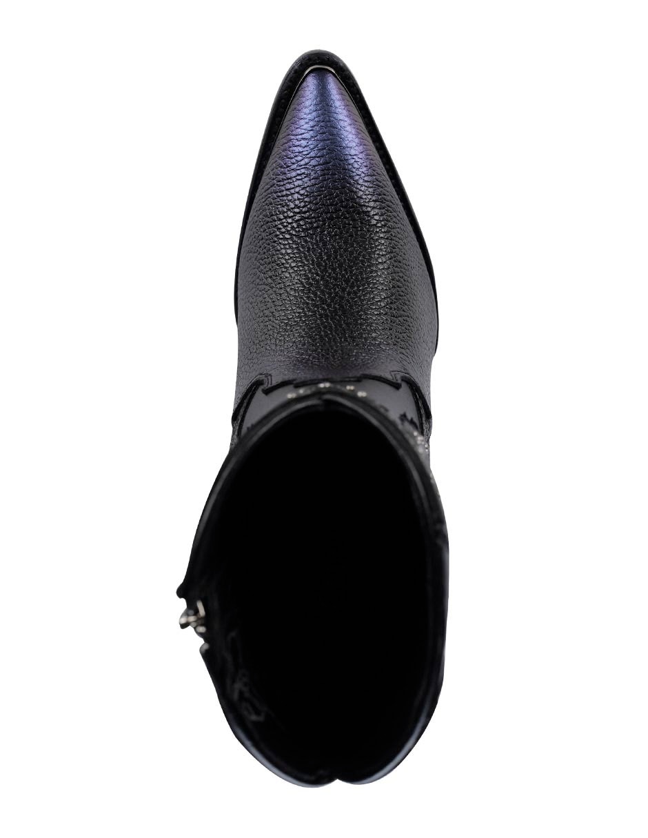 Bota arriba del tobillo de piel para mujer 7