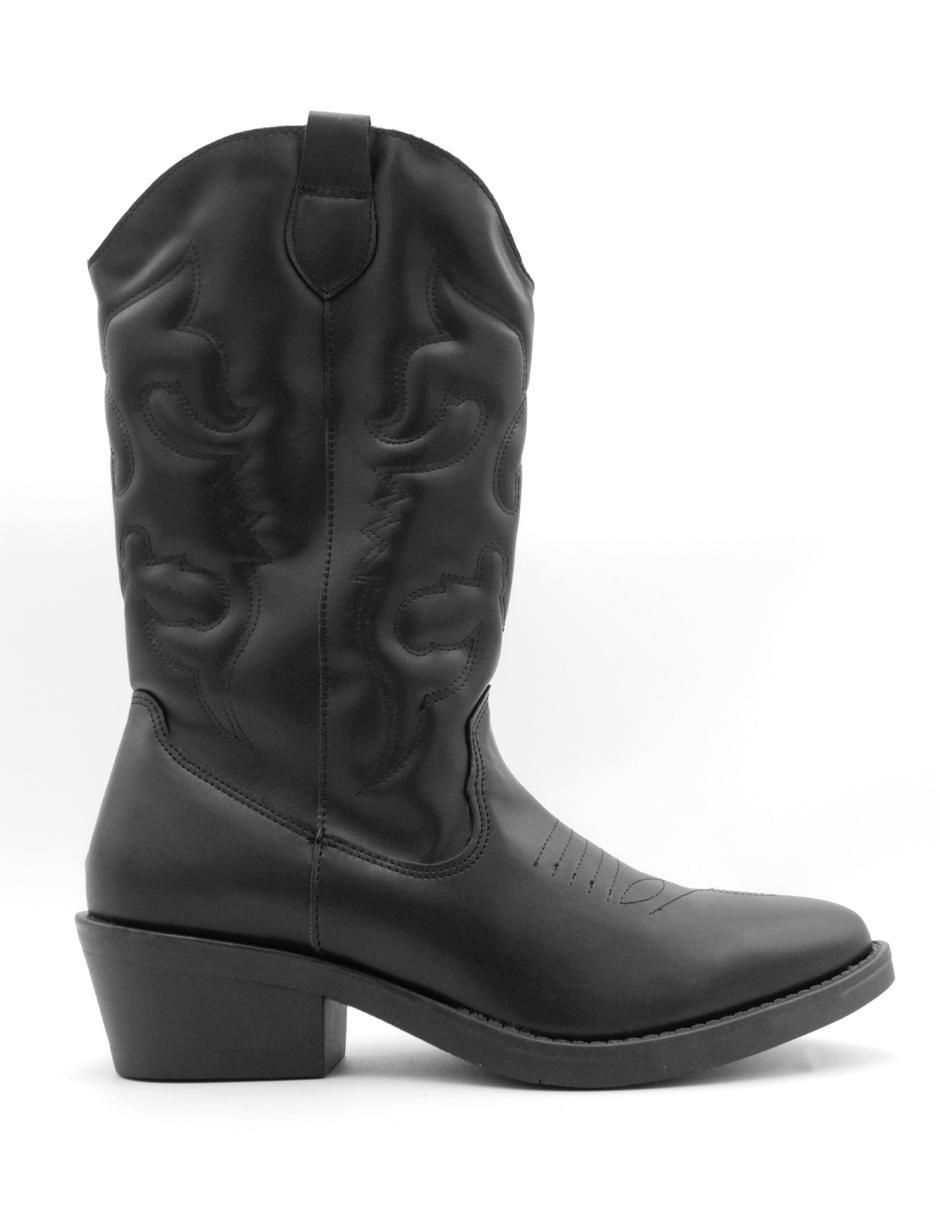 Bota media pierna de piel para mujer 3