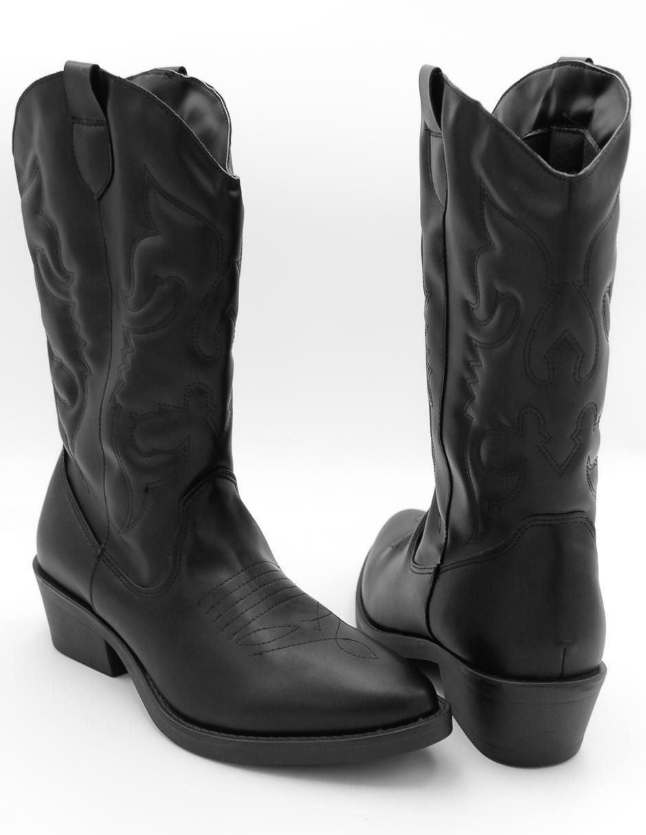 Bota media pierna de piel para mujer 6
