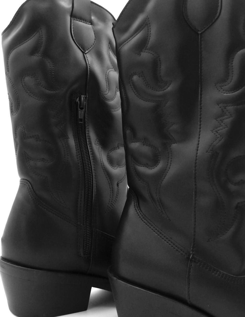 Bota media pierna de piel para mujer 7