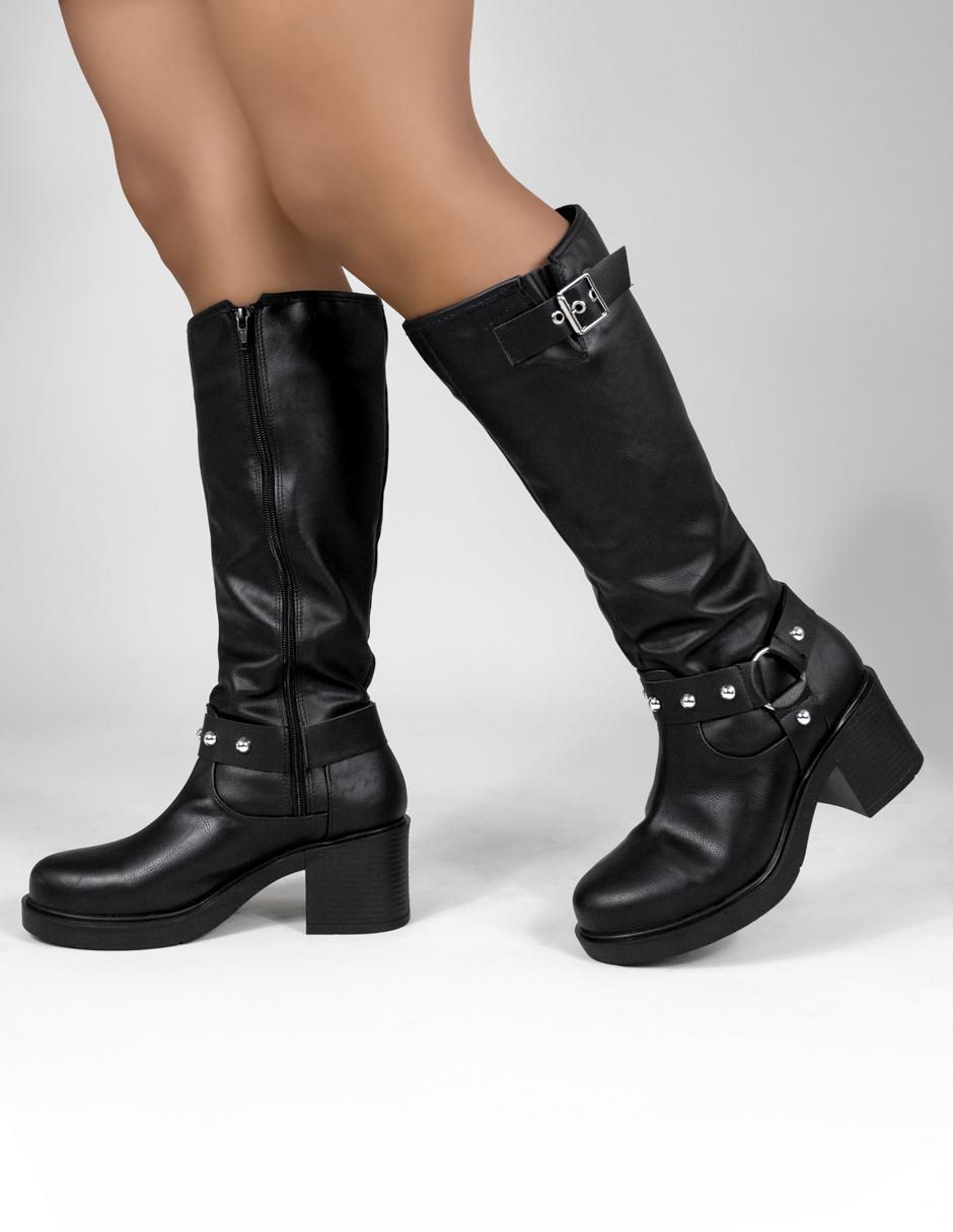 Bota abajo de la rodilla de piel para mujer 2