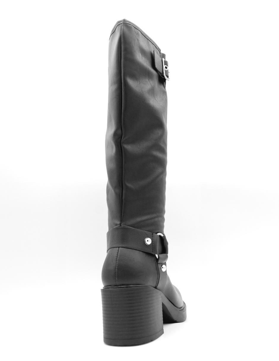 Bota abajo de la rodilla de piel para mujer 5